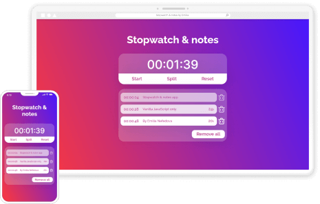 Stopwatch & Notes project